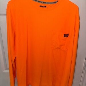 Men's Orange Long Sleeve Shirt
